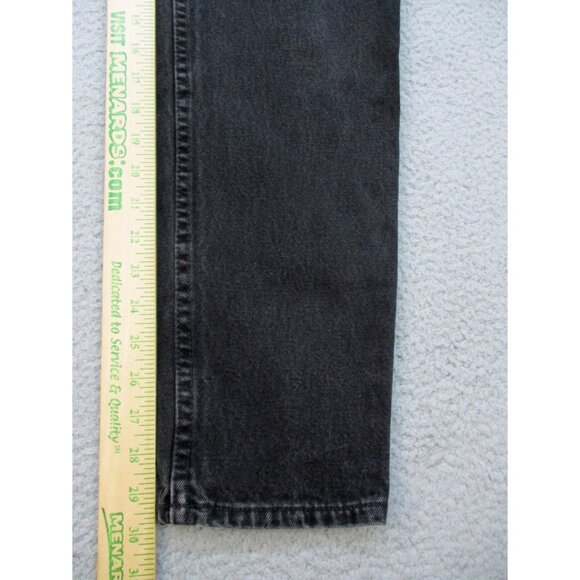 Levi's 550 Jeans Mens 31x32 Black Relaxed Fit Tapered Straight USA Distressed - Picture 4 of 12